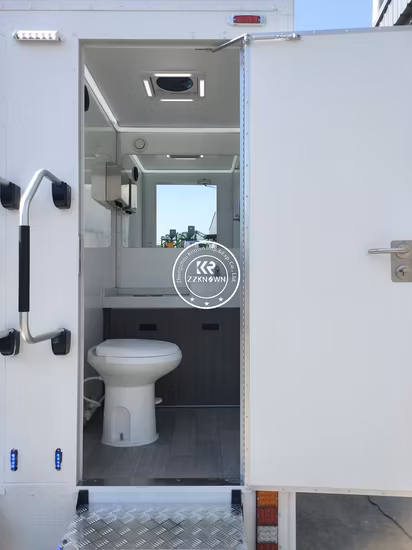 Customized Station Prefab House Portable Bathroom Shower Rooms Outdoor Camping Mobile Toilet Trailer Luxury Restroom Trailer
